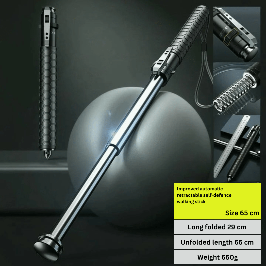 Telescopic Self-Defense Walking Stick – Collapsible Support Cane for Safety & Hiking | Thomler