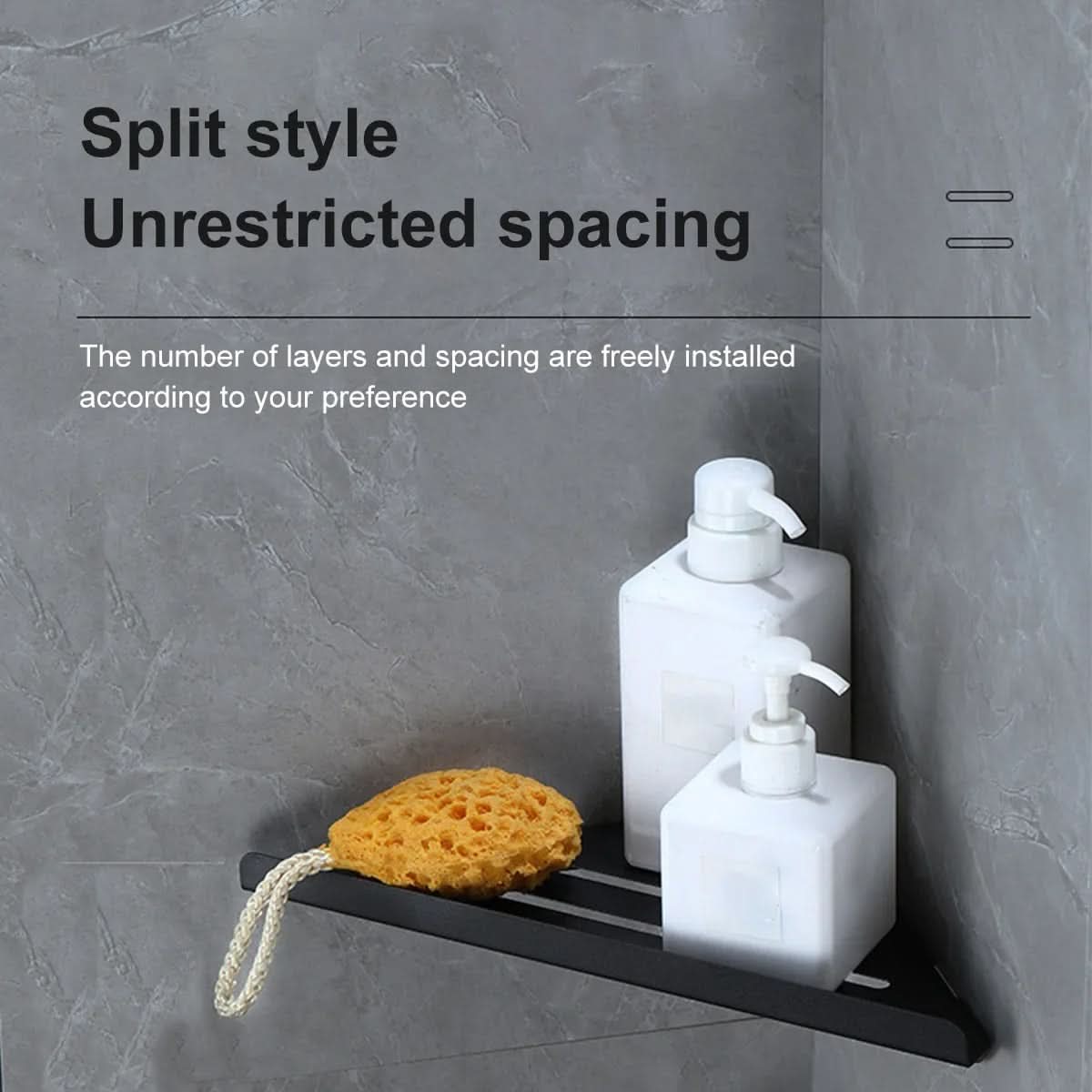 Rust-Proof Triangle Bathroom Caddy with Drainage Base & Anti-Slip Guard Rail for Wet Areas | Thomler