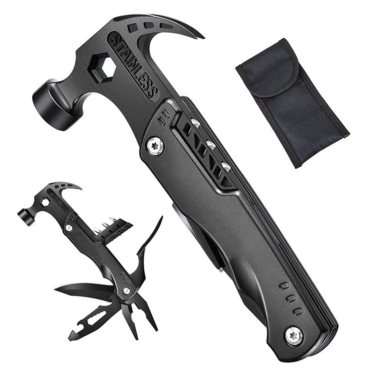 Compact Utility Hammer with 19 Built-In Tools for Home Repair, Camping, DIY Projects & Emergency Kits | Thomler