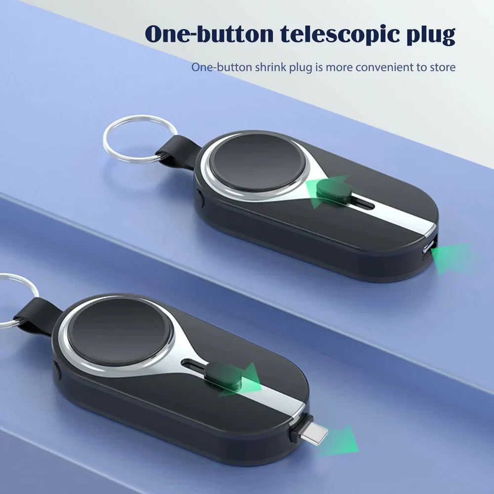 Wireless Charging Power Bank Clip 10.0 cm Portable Phone Smartwatch Charger Keychain | Thomler