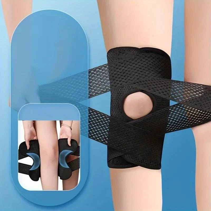 Adjustable Compression Knee Sleeve with Hook-and-Loop Support System for Running, Sports & Daily Stability | Thomler