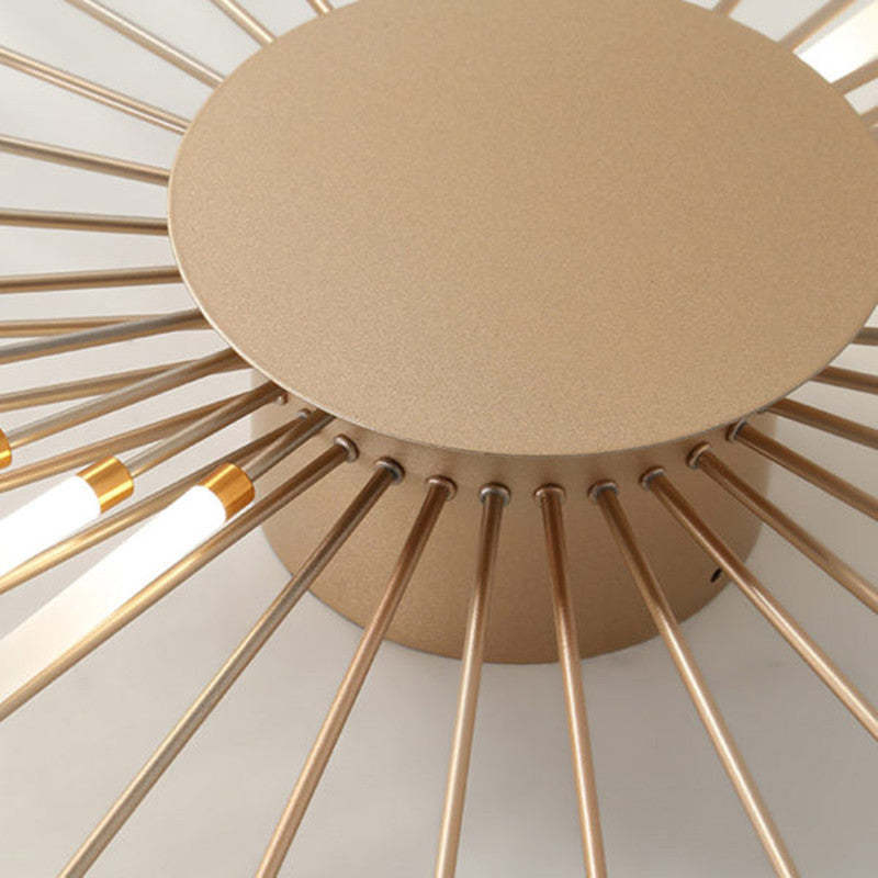Starburst Flush Mount Ceiling Light Black Gold Modern Firework LED Fixture Bedroom Living Room Natural White Hardwired Indoor | Thomler