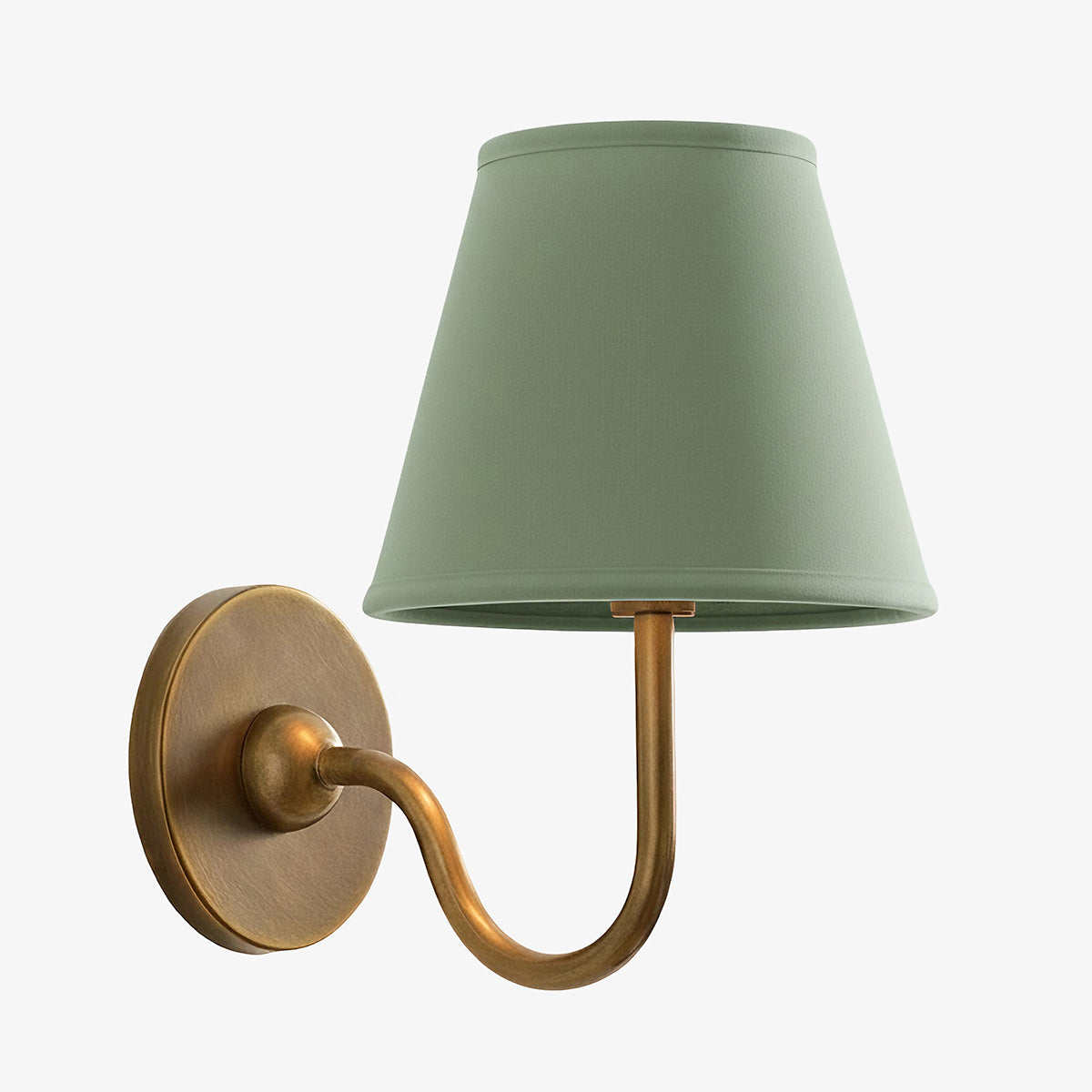 Brass Sconce with Fabric Drum Shade – 1 or 2 Light Hardwired Fixture for Bedroom, Hallway & Living Room | Thomler