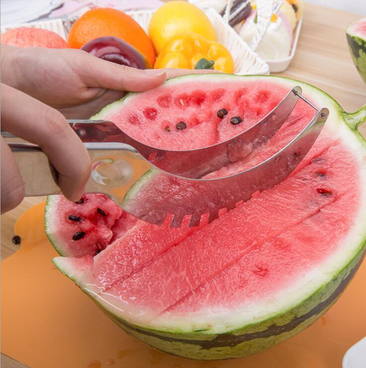 Stainless Steel Fruit Slicer Cutter for Watermelon Cantaloupe Papaya Dragon Fruit Kitchen Tool Fast Serving Prep | Thomler