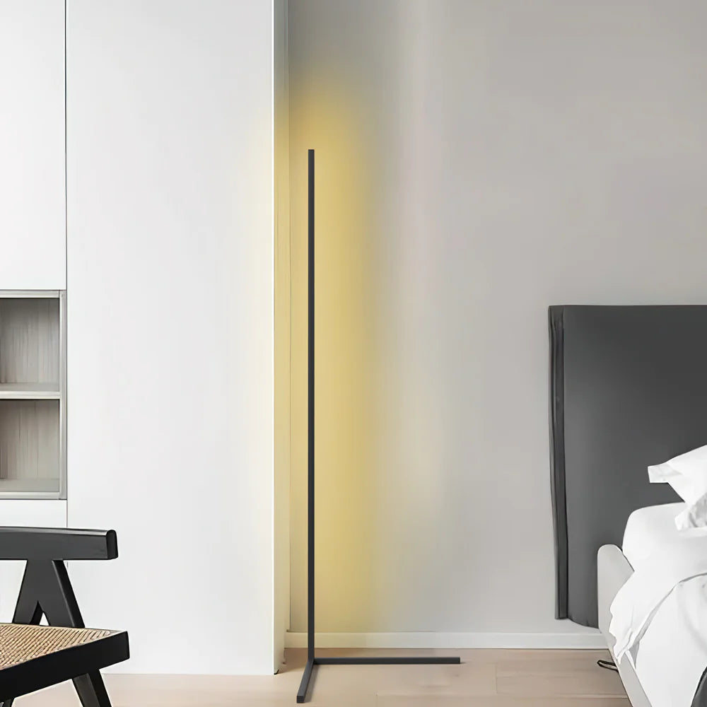 Modern RGB LED Floor Lamp with Remote | Adjustable Warm White & Color Changing Standing Light for Living Room Corner & Home Ambiance | 24W | Thomler