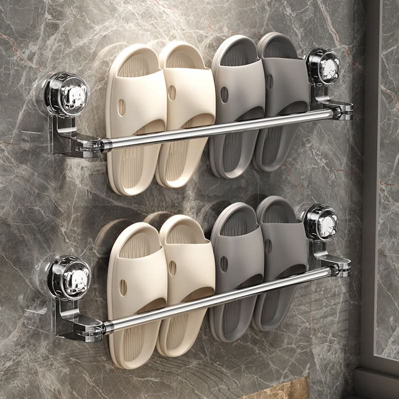 Rotating Wall-Mount Towel Bar with Suction Cup – No Drilling Needed, Adjustable Length for Small & Large Bathrooms | Thomler