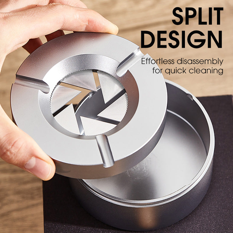Stainless Steel Twist-Lock Ashtray for Car and Home | Odor-Sealing 360° Rotation Design Smokeless Holder | Thomler
