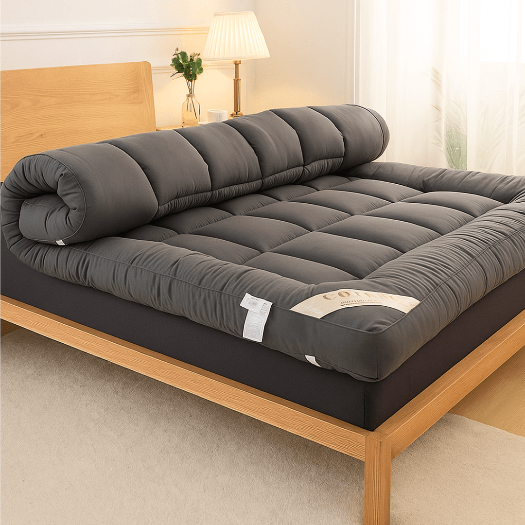 Mattress Topper Bamboo Charcoal 5.0 cm Deep Sleep Comfort Cooling Breathable Hypoallergenic Mattress Protector Overlay | Thomler