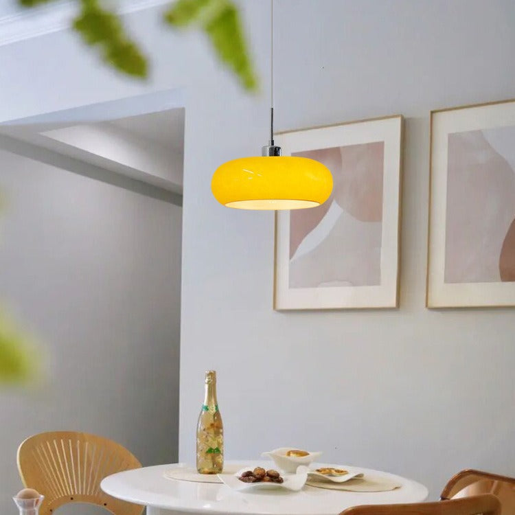 Modern Dome Glass Pendant Light with Adjustable Cord for Dining Room Kitchen Island Breakfast Bar – Geometric Minimalist Ceiling Fixture | Thomler