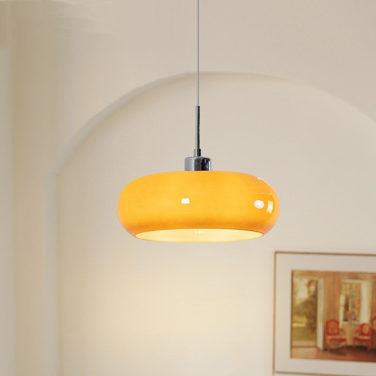 Modern Dome Glass Pendant Light with Adjustable Cord for Dining Room Kitchen Island Breakfast Bar – Geometric Minimalist Ceiling Fixture | Thomler
