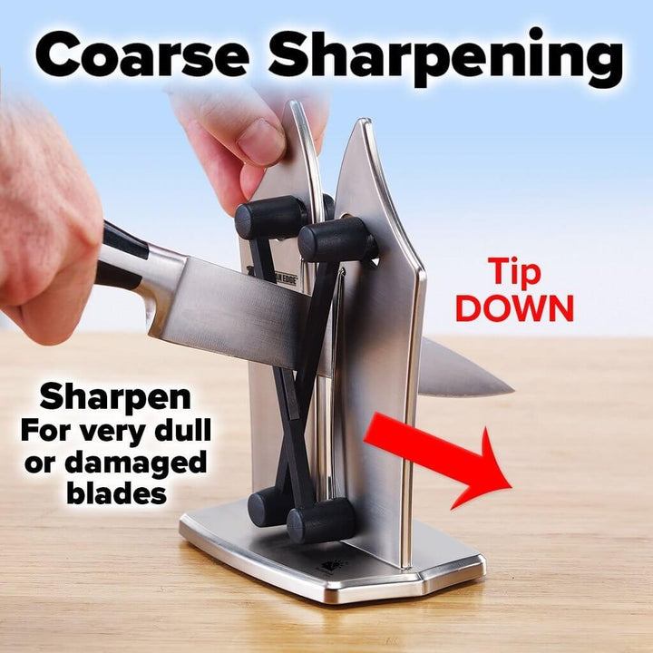 Knife Sharpener Tungsten Carbide 8.5 cm Kitchen Blade Honing Tool For Straight And Serrated Knives Non Slip Manual Sharpener | Thomler