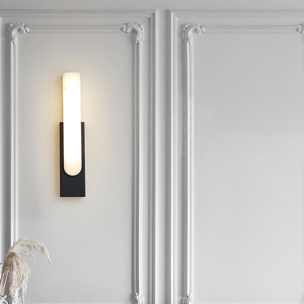 Wall Lamp Alabaster 19.7 in Gold LED Bedroom Hallway Modern Sconce Lighting Fixture | Thomler