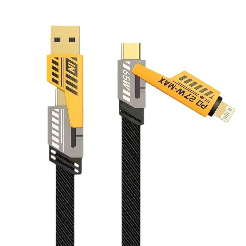 Multi-Device 65W USB-C Power Delivery Charging Cable with Dual Input & Output Ports for iPhone iPad MacBook Android Tablets | Thomler