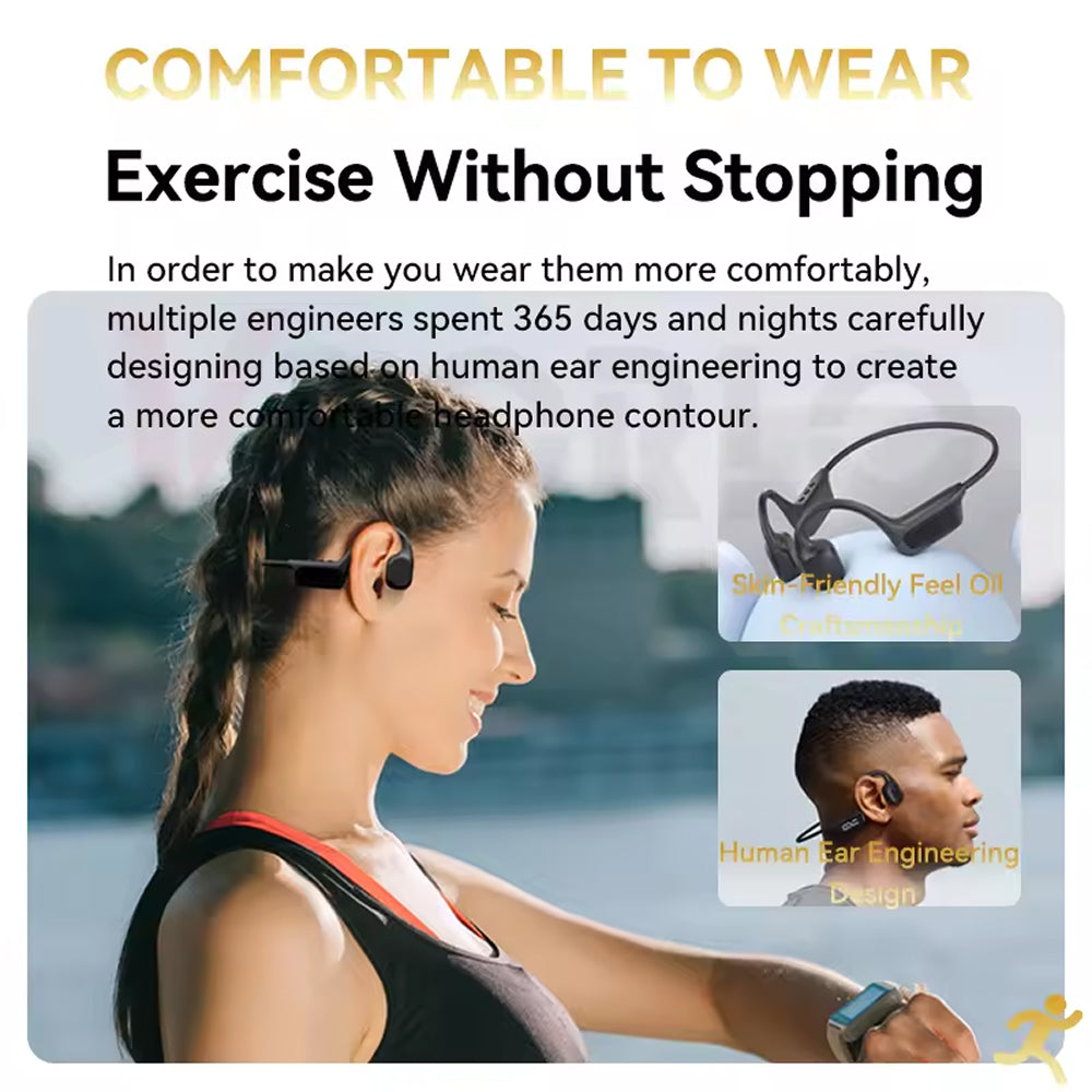 Waterproof Bone Conduction Swimming Headphones 32GB Storage IPX8 Rated for Pool Diving Ocean Sports Bluetooth 5.4 Open-Ear Audio | Thomler