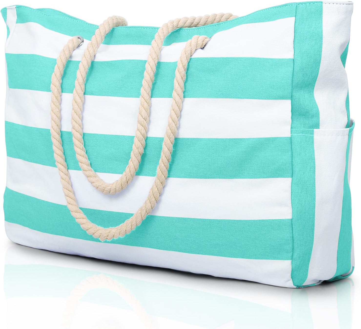 Large Mesh Carryall Bag with Zippered Closure for Pool Days and Coastal Getaways – Holds Towels, Sunscreen & Gear for Travel, Gym, Yoga, Pic | Thomler