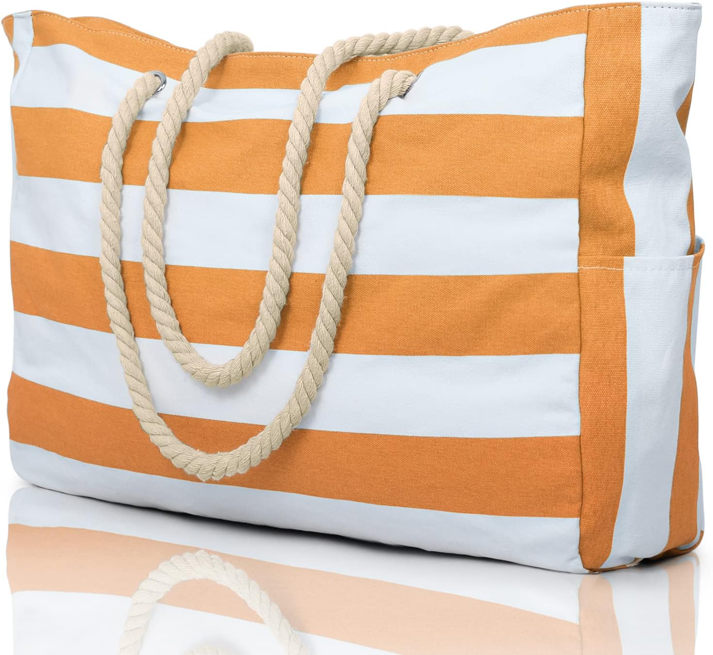 Large Mesh Carryall Bag with Zippered Closure for Pool Days and Coastal Getaways – Holds Towels, Sunscreen & Gear for Travel, Gym, Yoga, Pic | Thomler