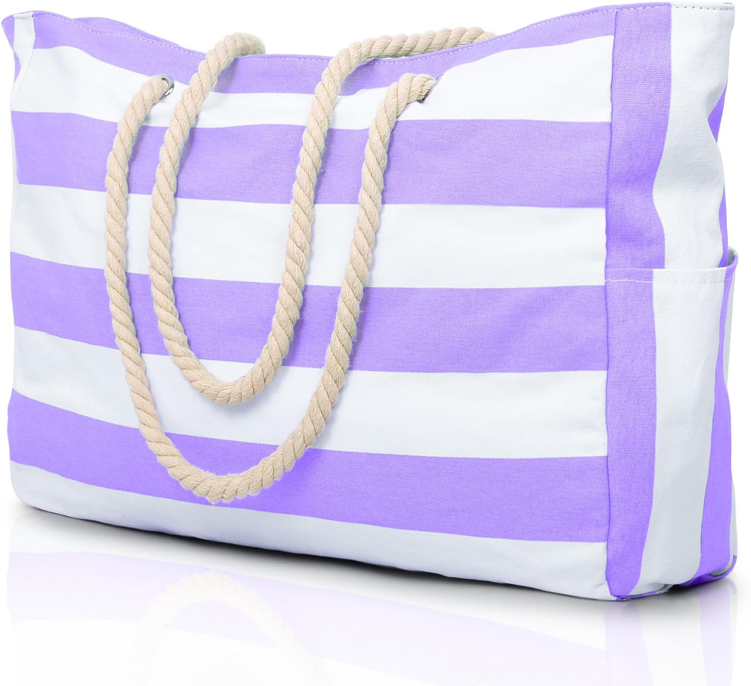 Large Mesh Carryall Bag with Zippered Closure for Pool Days and Coastal Getaways – Holds Towels, Sunscreen & Gear for Travel, Gym, Yoga, Pic | Thomler