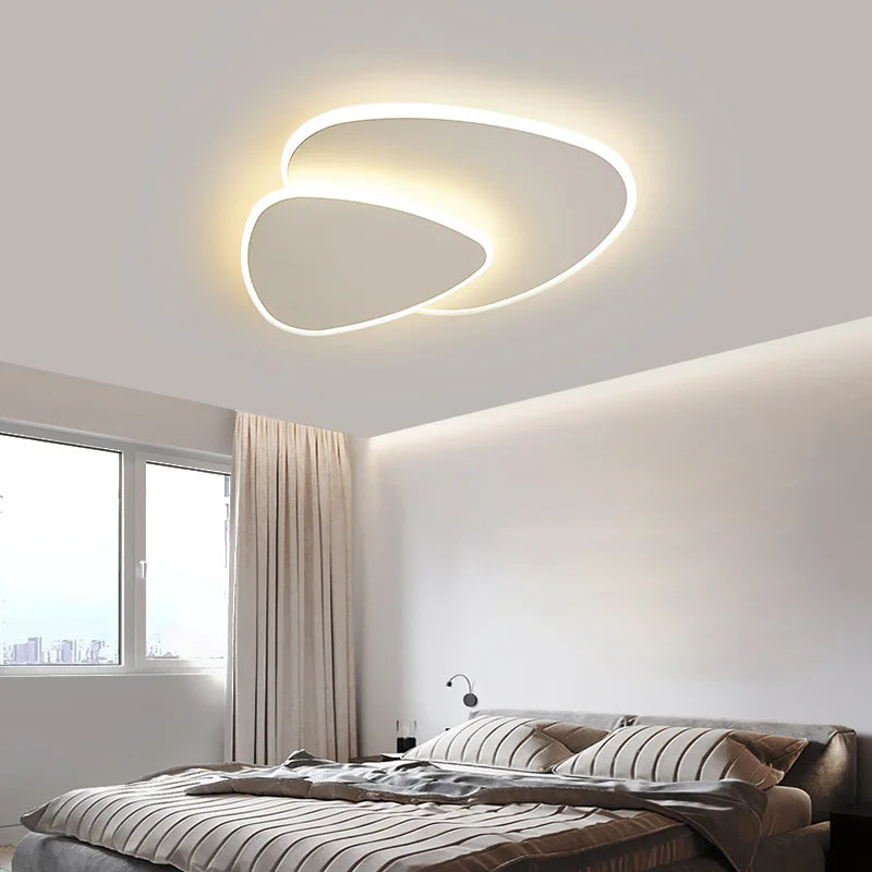 Ceiling Light Metal Acrylic 15.7 in Adjustable White Bedroom Living Room Hallway Multi-Layer Modern LED Fixture | Thomler