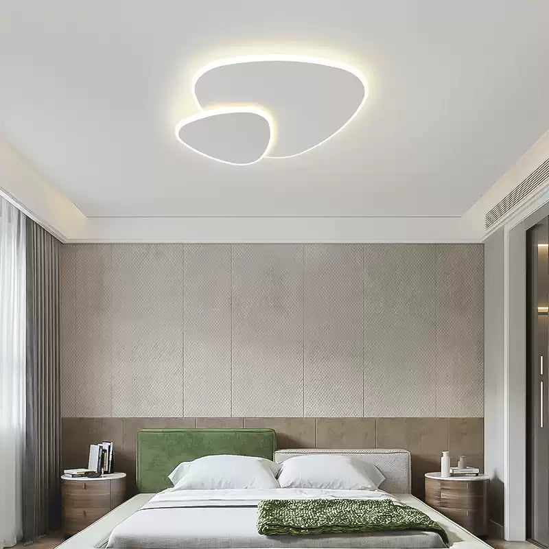 Ceiling Light Metal Acrylic 15.7 in Adjustable White Bedroom Living Room Hallway Multi-Layer Modern LED Fixture | Thomler