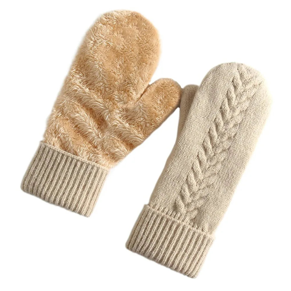 Cozy Knit Winter Gloves with Soft Insulation & Foldable Cuffs for Women | Thomler
