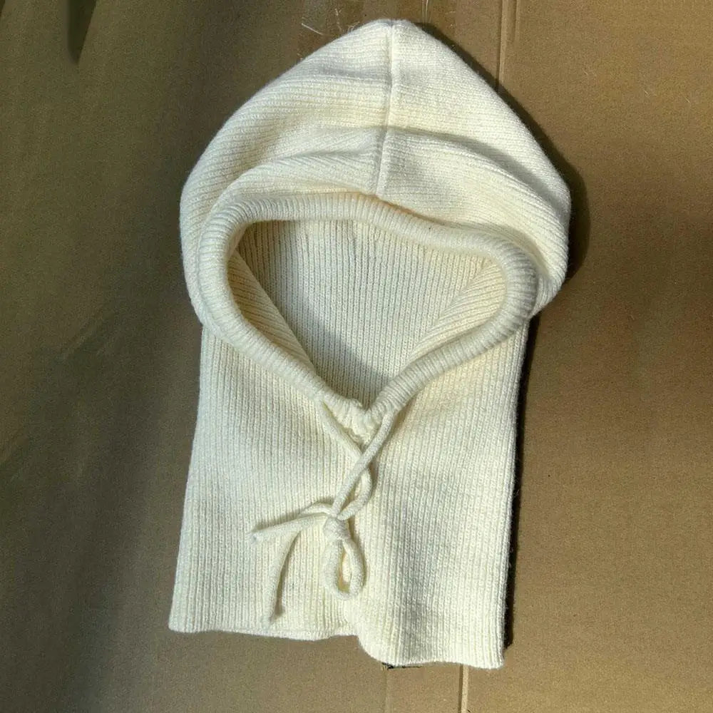 Cashmere Hood Scarf with Adjustable Drawstring for Cold Weather Protection | Thomler