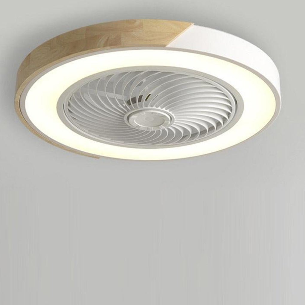 Enclosed LED Ceiling Fan with Light – 6-Speed Remote Control Fan for Bedroom, Living Room & Kids' Rooms | Thomler
