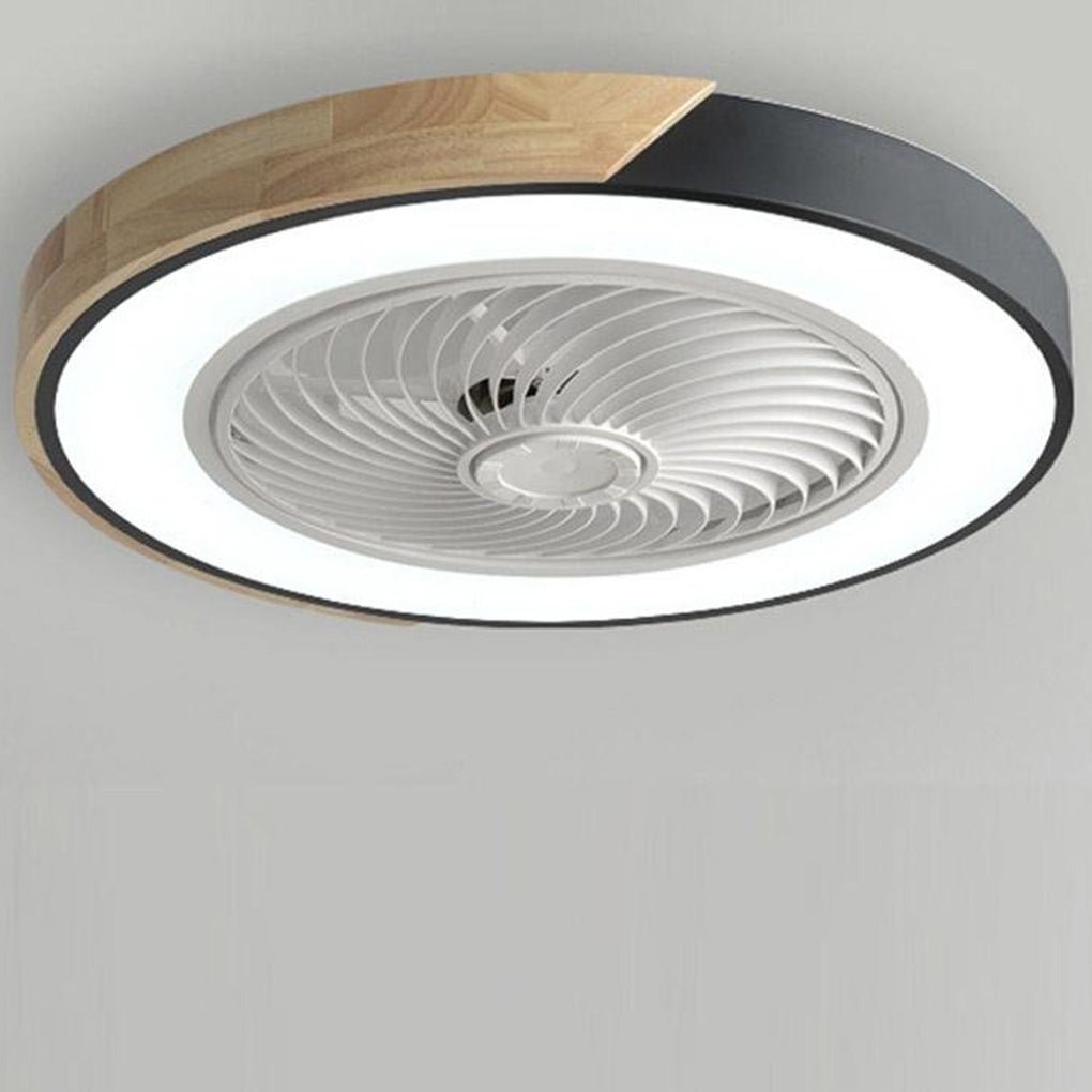 Enclosed LED Ceiling Fan with Light – 6-Speed Remote Control Fan for Bedroom, Living Room & Kids' Rooms | Thomler