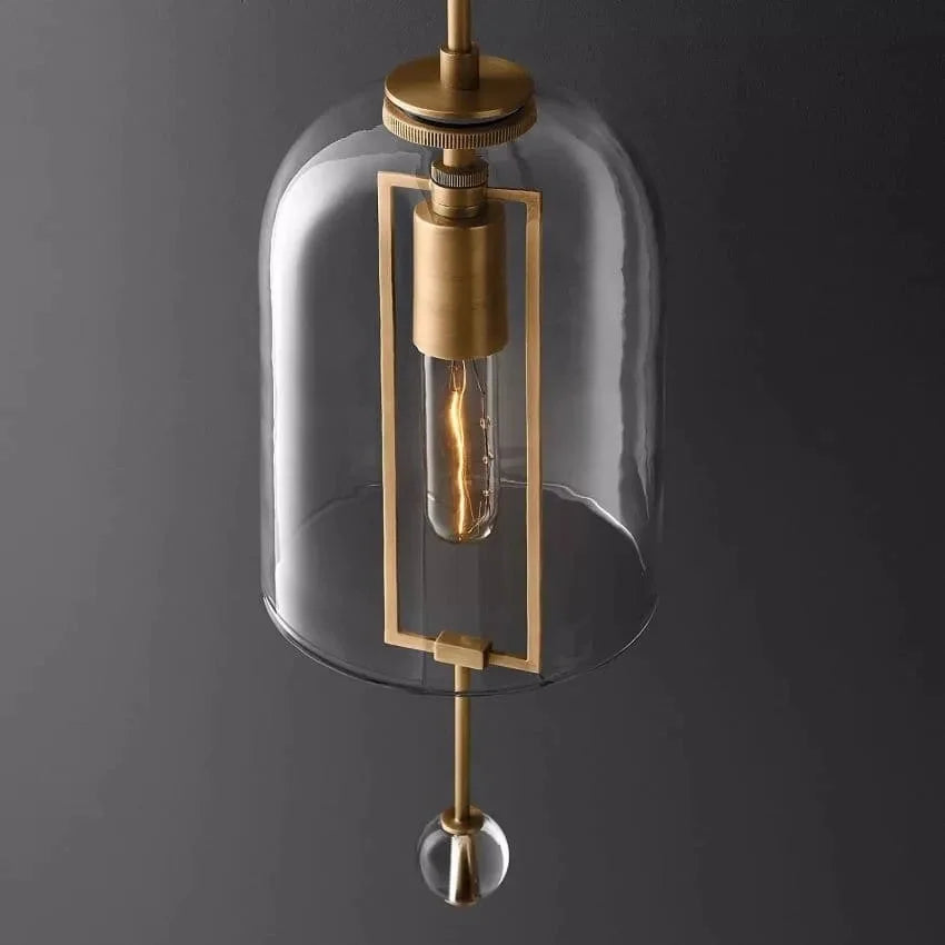 Wall Lamp Glass Bell 23.2 in Copper Black Bedroom Hallway Modern Sconce Ambient Lighting Fixture | Thomler