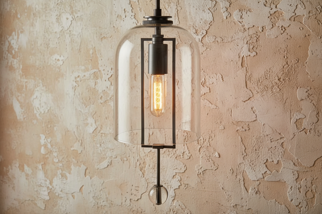 Wall Lamp Glass Bell 23.2 in Copper Black Bedroom Hallway Modern Sconce Ambient Lighting Fixture | Thomler