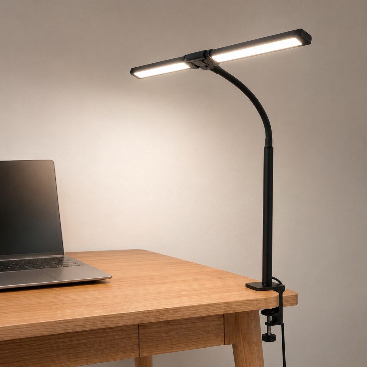 Adjustable Task Light with 5 Brightness Settings – Gooseneck Arm for Home Office & Bedside | Thomler