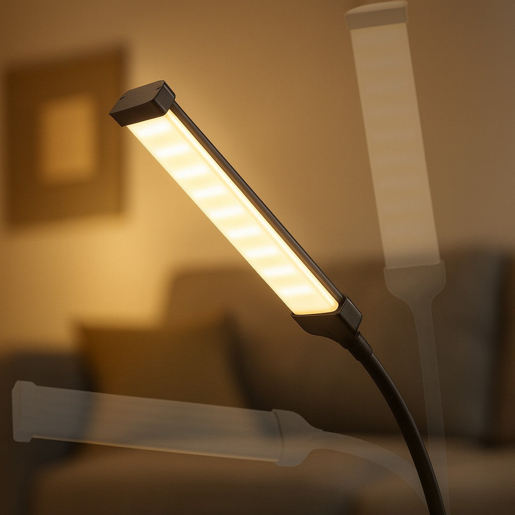Adjustable LED Reading Floor Lamp with Remote Control Black Metal Modern Task Light with 3 Color Temps & 5 Brightness Levels for Living | Thomler