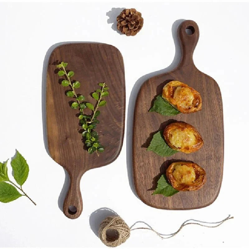 Walnut Wood Prep and Presentation Platter for Charcuterie, Cheese, Bread & Kitchen Use | Natural Hardwood Carving Surface | Thomler
