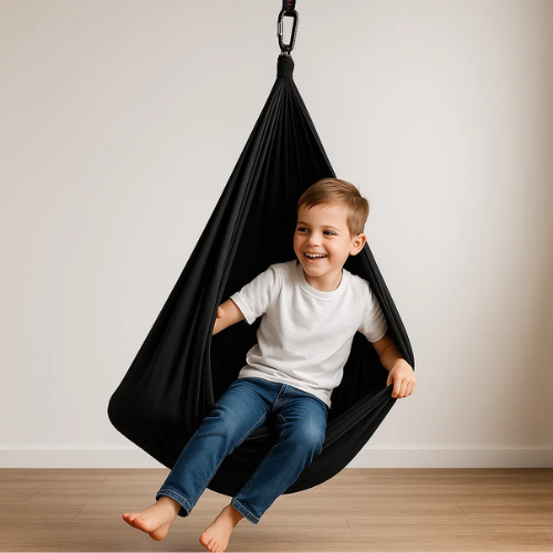 Kids Hanging Pod Chair for Sensory Play & Relaxation – Stretchy Fabric Cocoon for Indoor Use | Thomler