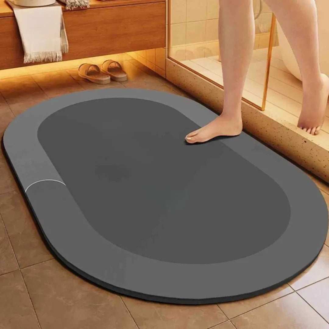 Quick-Dry Non-Slip Bath Mat with Moisture-Wicking Core for Bathroom, Shower & Toilet | Thomler