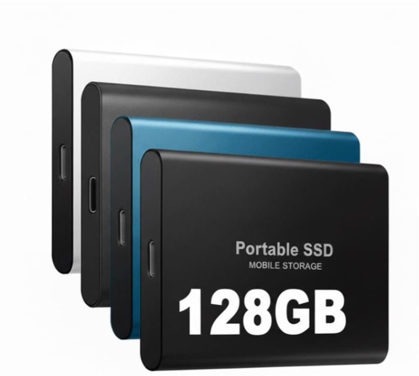 Portable Solid-State Drive 128GB USB-C High-Speed Data Transfer Up to 1050 MB/s for Mac PC Windows Linux Laptop Desktop Computer Travel Work | Thomler