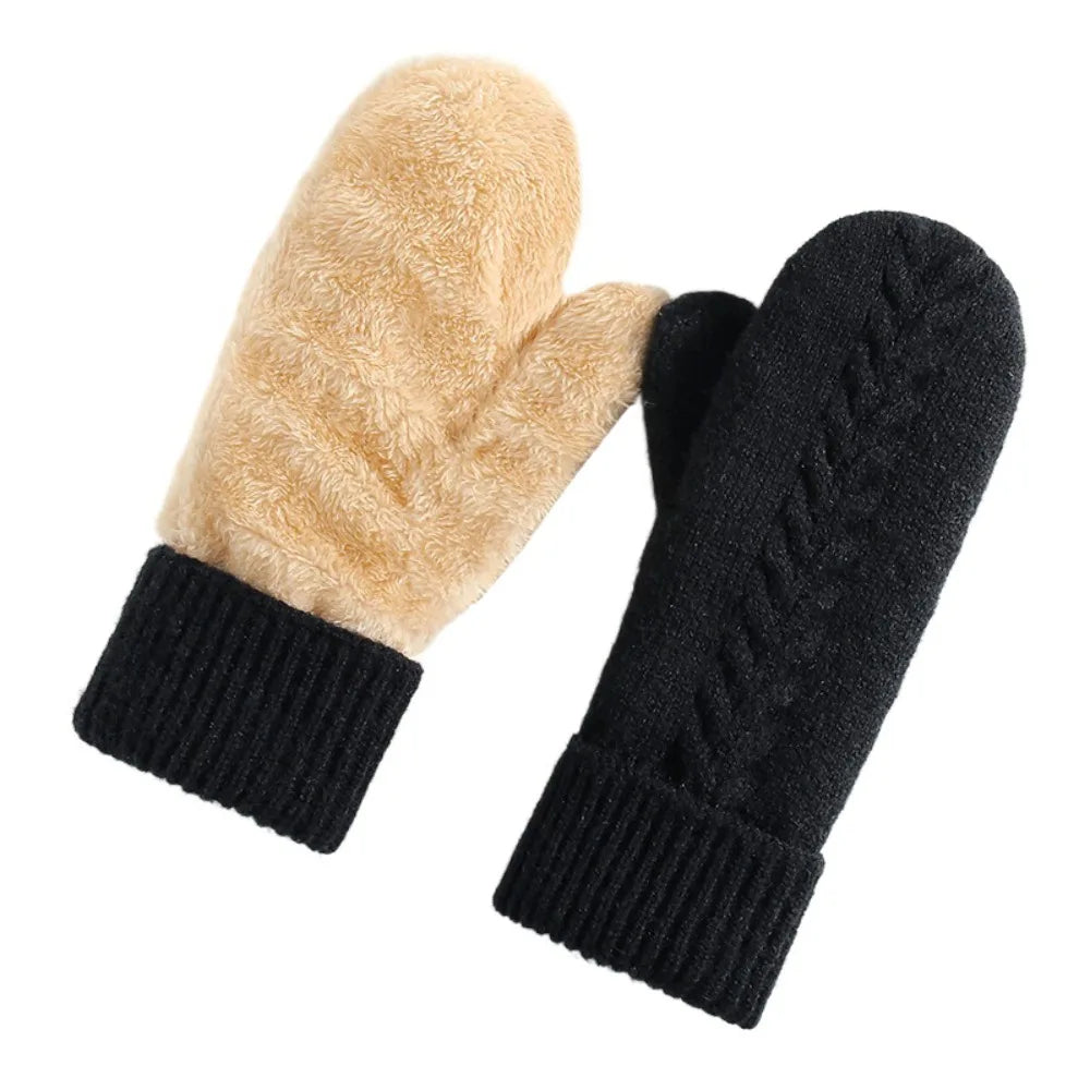 Cozy Knit Winter Gloves with Soft Insulation & Foldable Cuffs for Women | Thomler