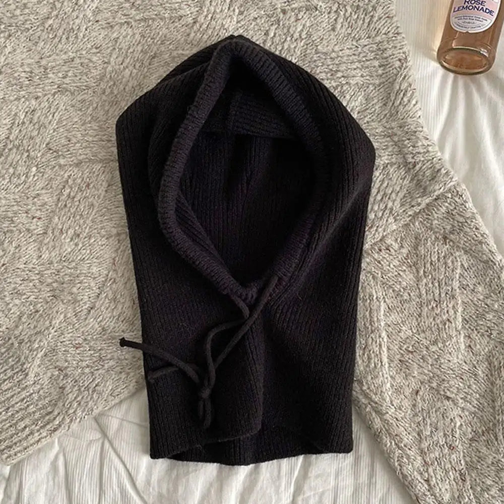 Cashmere Hood Scarf with Adjustable Drawstring for Cold Weather Protection | Thomler