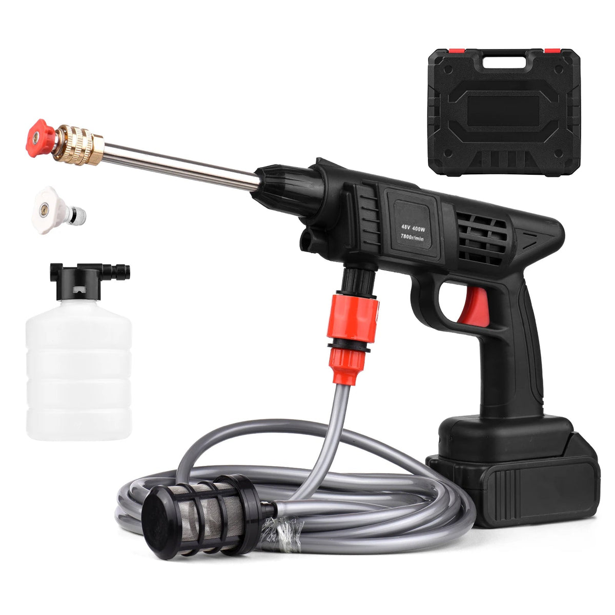 Cordless High-Pressure Water Sprayer with Rechargeable Battery 36V 1500W for Cars Driveways Patios Outdoor Deep Cleaning Portable Handheld | Thomler