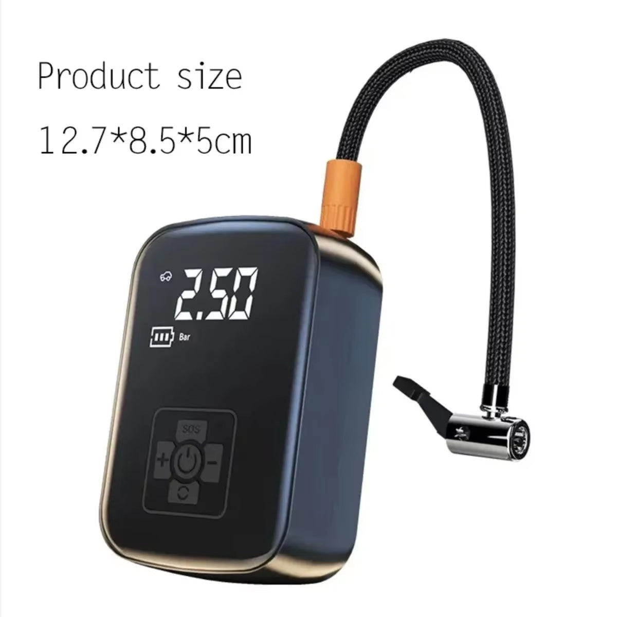 Portable Battery Air Compressor with Auto Shutoff & LED Light for Cars, Bikes, Sports Equipment | Thomler
