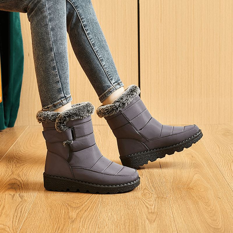 Insulated Cold-Weather Boots with Plush Lining – Hook-and-Loop Closure & Non-Slip Sole for Snowy Days | Thomler