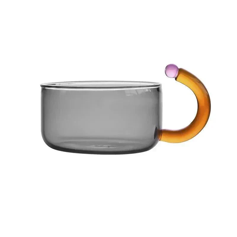 Teapot Borosilicate Glass 400 ml Amber Tea Brewing Set Minimalist Kitchen Herbal Infuser Cups | Thomler