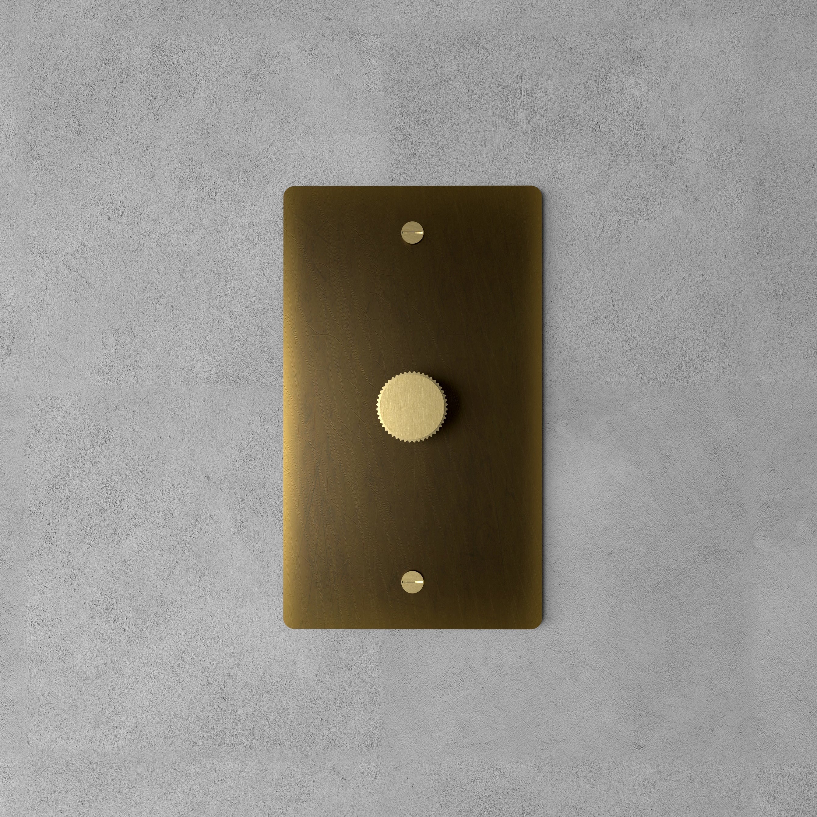 Dimmer Switch Brass Rotary Knob Stepless Indoor Wall Lighting Control Modern Home Decor Panel | Thomler