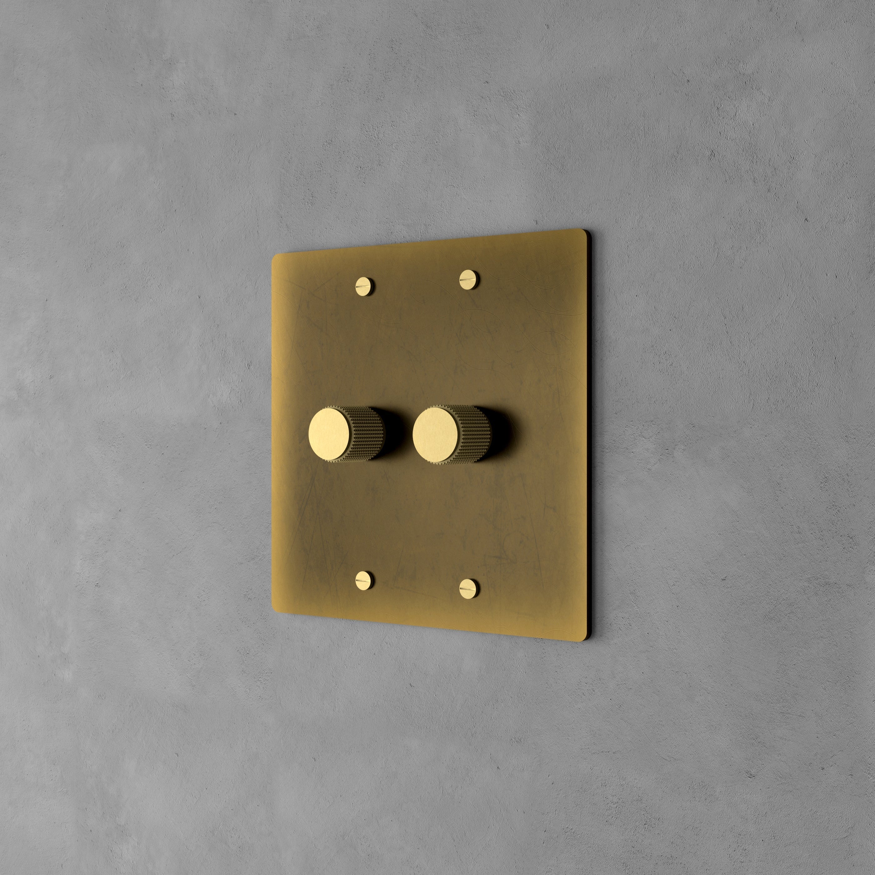 Dimmer Switch Brass Rotary Knob Stepless Indoor Wall Lighting Control Modern Home Decor Panel | Thomler