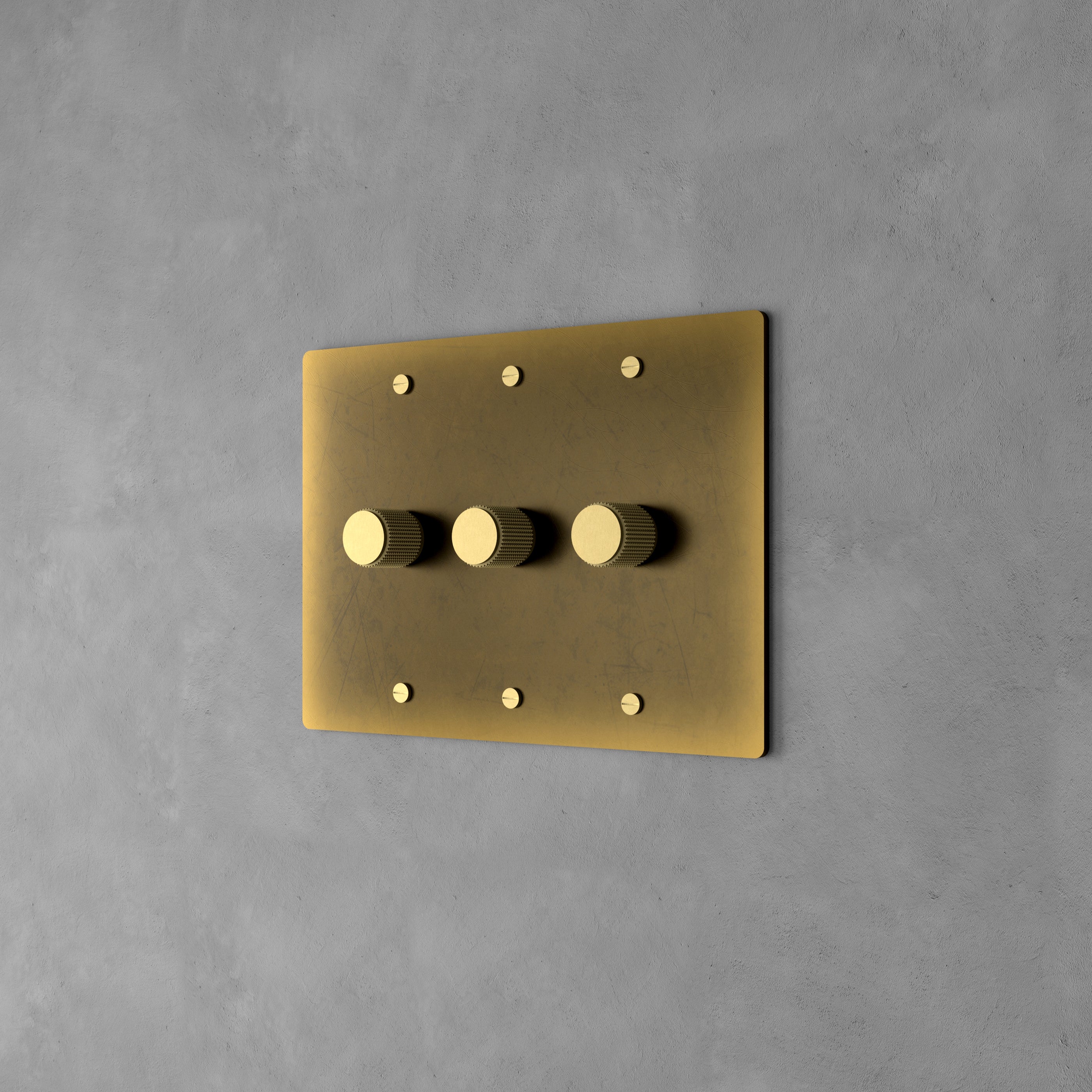 Dimmer Switch Brass Rotary Knob Stepless Indoor Wall Lighting Control Modern Home Decor Panel | Thomler