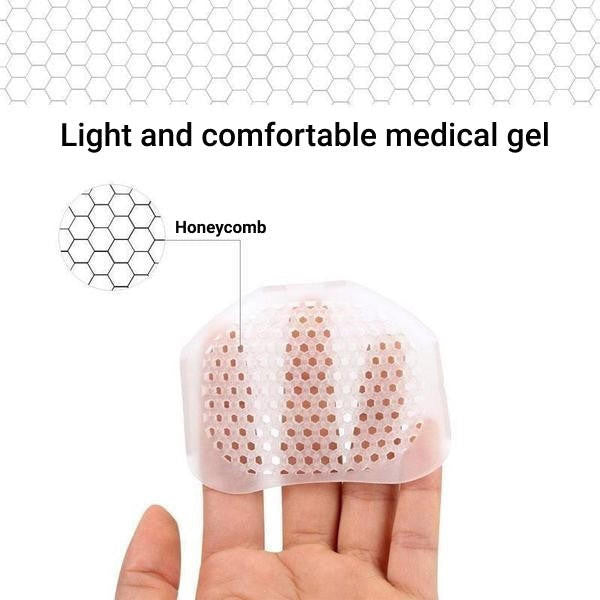 Gel Forefoot Cushions with Ventilation Holes – Relief for Ball of Foot Pain, Neuroma & Metatarsalgia – Washable Inserts for Shoes & Socks | Thomler