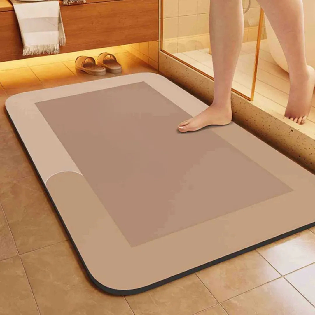 Quick-Dry Non-Slip Bath Mat with Moisture-Wicking Core for Bathroom, Shower & Toilet | Thomler