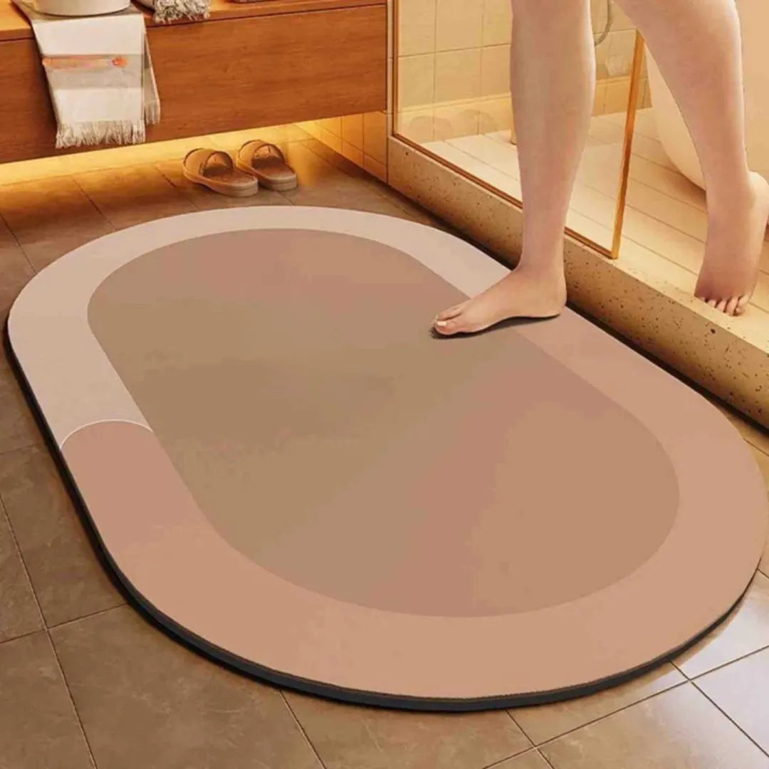 Quick-Dry Non-Slip Bath Mat with Moisture-Wicking Core for Bathroom, Shower & Toilet | Thomler