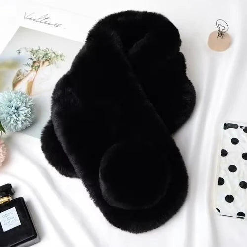 Soft Faux Fur Neck Warmer – Cozy Loop-Through Cold Weather Accessory for Women – Gentle Pull-Through Style for Everyday Comfort & Elegant | Thomler