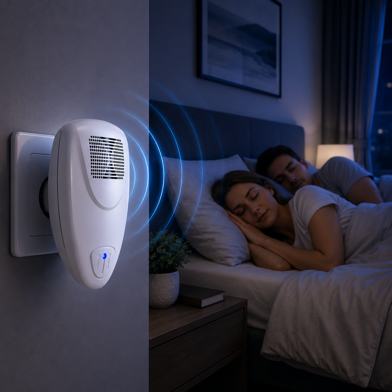 Plug-In Ultrasonic Pest Deterrent Device for Bedrooms & Living Rooms – Silent Electronic Indoor Insect Repellent for Homes, Apartments, Hote | Thomler