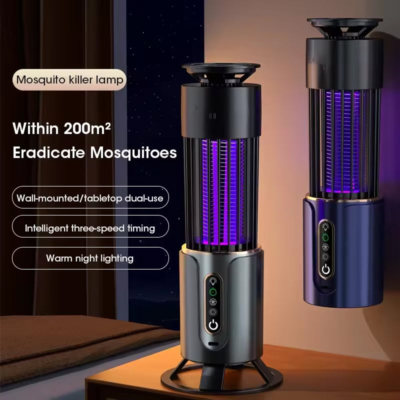 Indoor UV Electric Mosquito Zapper Trap with Night Light for Bedroom & Living Room Coverage | Thomler